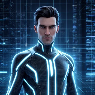 Neon Digital Warrior