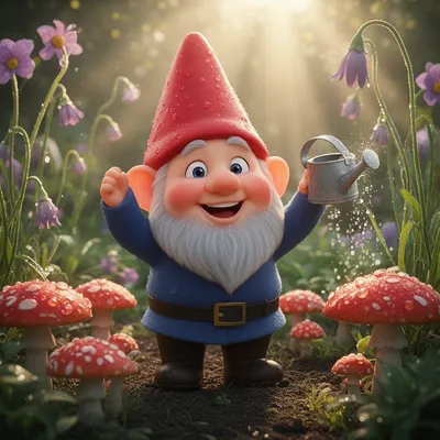 Cheerful Garden Gnome