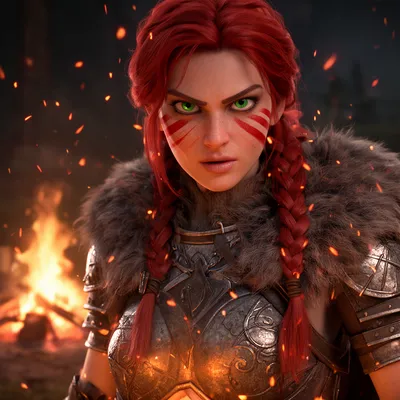 Fierce Warrior Woman 3D Avatar