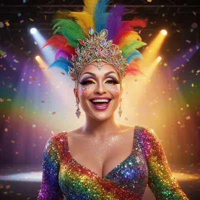 Glamorous Drag Queen 3D Avatar