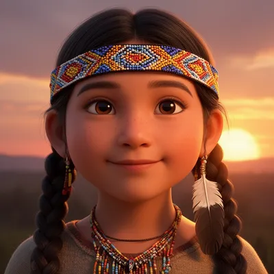 Indigenous Sunset Portrait