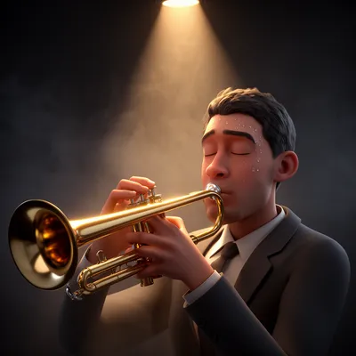 Jazz Trumpeter 3D Avatar