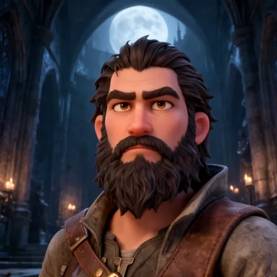 Rugged Bearded Warrior Avatar