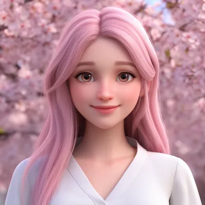 Pastel Pink 3D Avatar