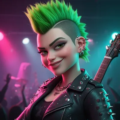 Punk Rock Girl 3D Avatar