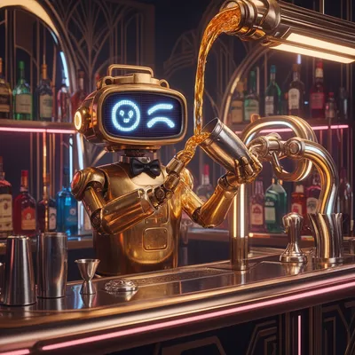 Robot Bartender AI Avatar