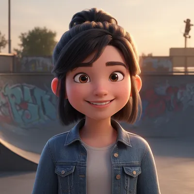 Skateboard Girl 3D Avatar