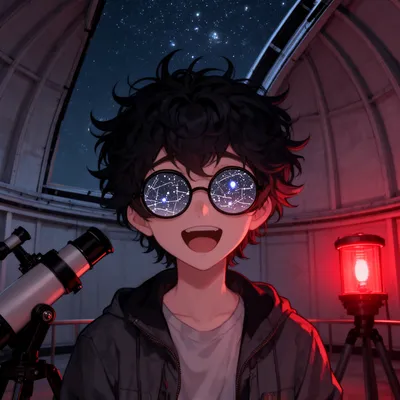 Excited Anime Astronomer