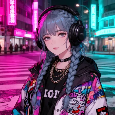 Cool Street Girl Anime Avatar