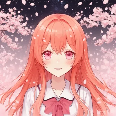 Coral Bloom Anime Girl