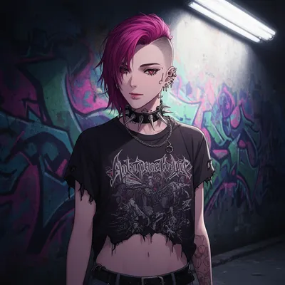 Punk Rebel Anime Avatar