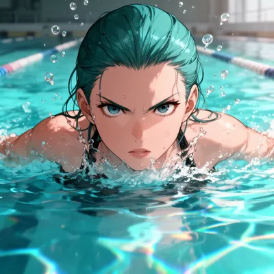Aqua Swimmer Avatar