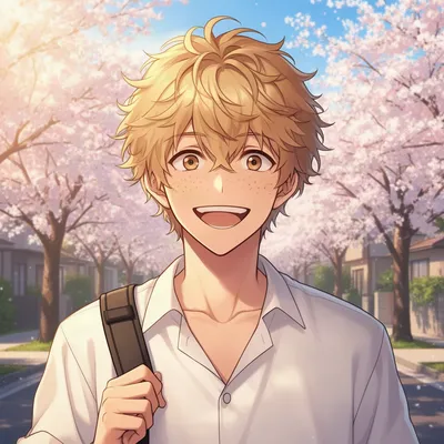Cheerful Anime Boy Avatar
