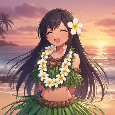 Tropical Anime Hula Dancer