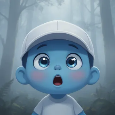 Surprised Blue Boy Cartoon Avatar