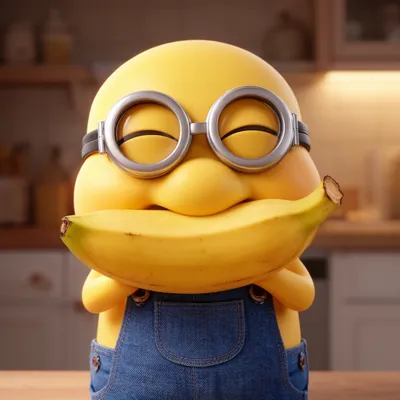 Cheerful Banana Capsule Character
