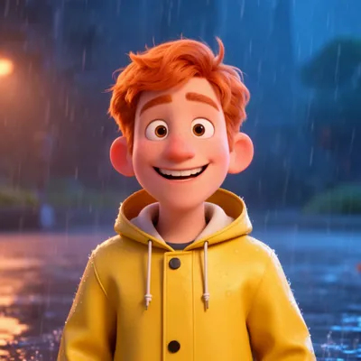 Cheerful Ginger Man Cartoon Avatar