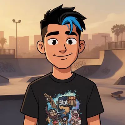 Cool Skater Dude Cartoon Avatar