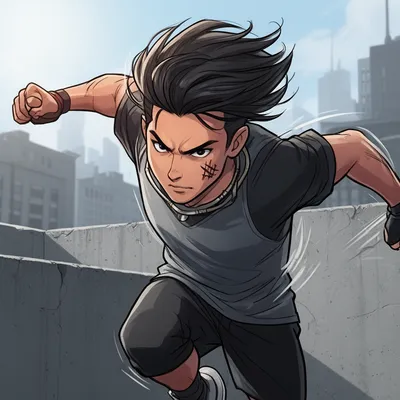 Energetic Parkour Runner