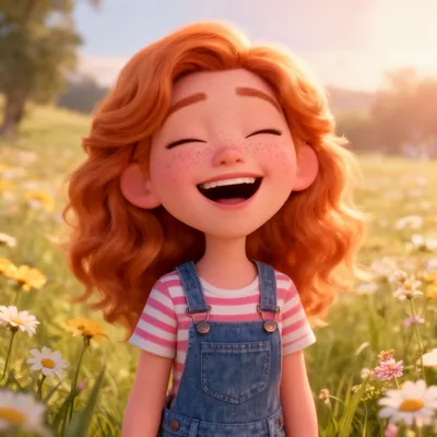 Freckled Ginger Pixar Avatar