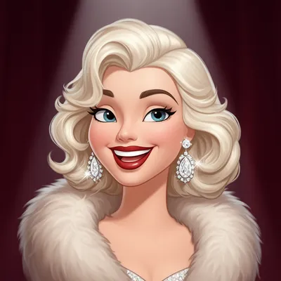 Hollywood Glam Cartoon Avatar