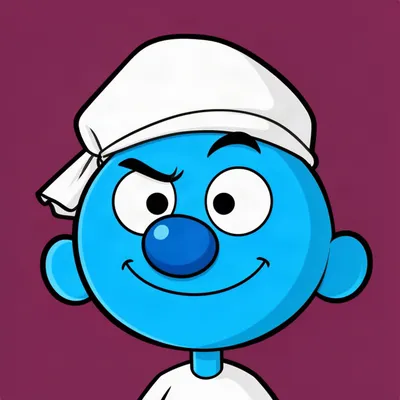 Sly Blue Cartoon Boy Avatar