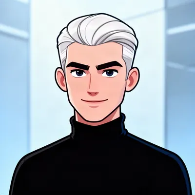 Stylish Platinum Cartoon Avatar