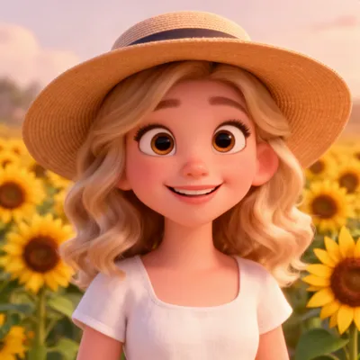 Sunny Blonde Cartoon Avatar