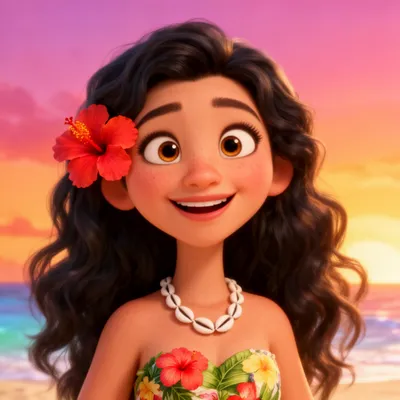 Tropical Island Girl Avatar