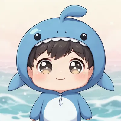 Chibi Boy in Whale Onesie