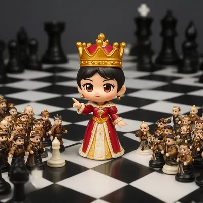 Royal Chess Queen Chibi Avatar