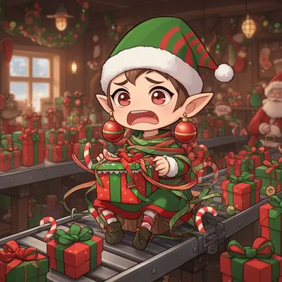 Festive Elf Ribbon Tangle