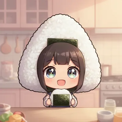 Chibi Girl with Onigiri