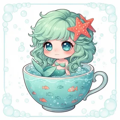 Teacup Mermaid Chibi