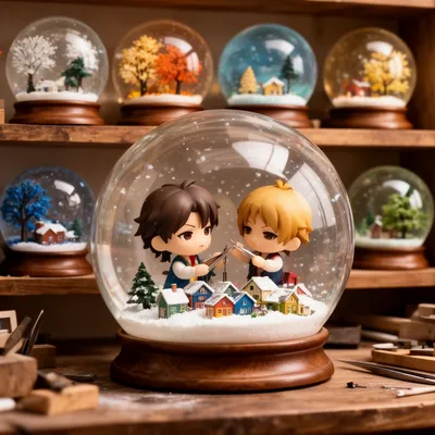 Snow Globe Artisan Chibi