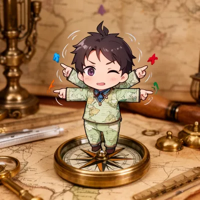Compass Rose Chibi Spirit