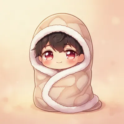 Cozy Blanket Chibi Boy