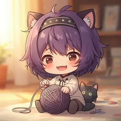 Playful Chibi Kitty