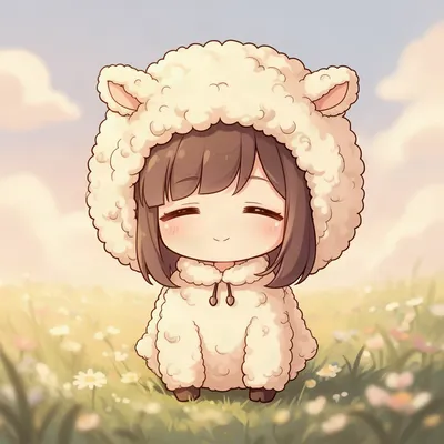 Sleepy Sheep Chibi Girl