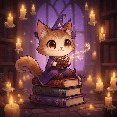Wizard Chibi Cat
