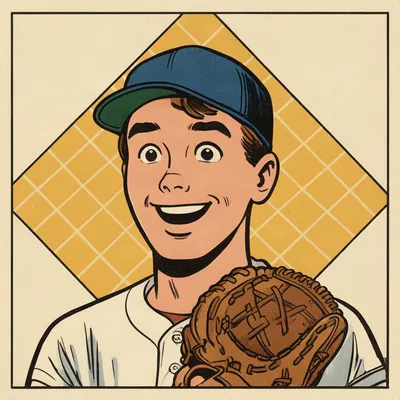 Baseball Player Comic Avatar