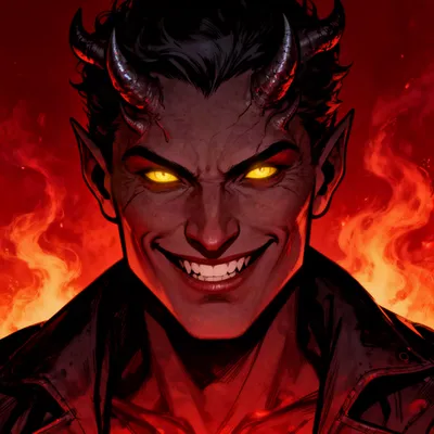 Demonic Anti-Hero Comic Avatar