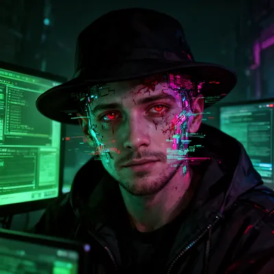 Corrupted Hacker Avatar