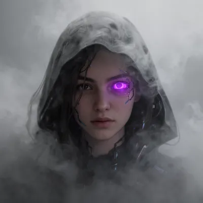 Cyberpunk Mist Portrait