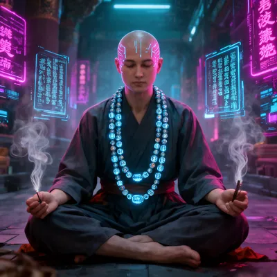 Cyberpunk Monk Avatar