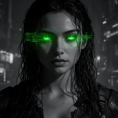 Cyberpunk Noir Woman