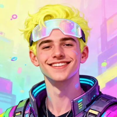 Cyberpunk Yellow Hair Avatar