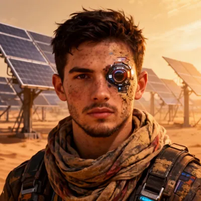 Desert Cyberpunk Warrior