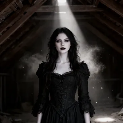 Dark Gothic Attic Portrait