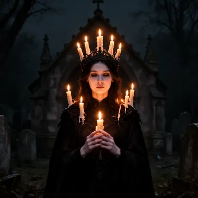 Dark Gothic Candle Acolyte